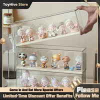 【In Stock】Acrylic Action Figure Display Case Transparent Doll Storage Box Toy Organizer Rack for Collectible Showcase Cabinet