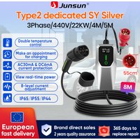Ładowarka Junsun Type 2 EV 3.5KW 7kw 11kw 22kw IP65 Przenośna szybka ładowarka z monitorowaniem danych w czasie rzeczywistym dla Tesla VW Renault Nissan