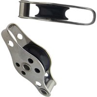 1pcs 2pcs 4pcs 316 Stainless Stee 1/4" Marine boat Stainless Steel Rope Pulley with Becket Nylon Sheave Sailing Kayak Pulley