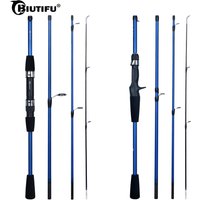 BIUTIFU-Cannes à pêche Baitcasting Spinning Travel Carbon, Mini Pole, Leurre ultraléger, Truite, 4/5 Sections, Considérant le poids, 5-20g