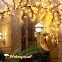 1Pc 1.8m/5.9Ft 96LED Vine String Lights 8 Modes USB Powered LED Night Light Indoor Outdoor Atmosphere Decor Fireplace Room Wall