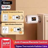 Vanne thermostatique pour radiateur SONOFF TRV-ZBT Gen2 Zigbee, plus petite, affichage de la température en temps réel, température précise, programmation intelligente.