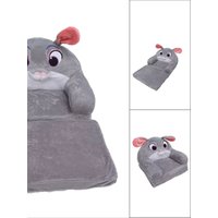 2 Layers Cute Cartoon Rabbit Foldable Kids Sofa Bed, Soft Children Folding Couch with Armrests for Bedroom Playroom