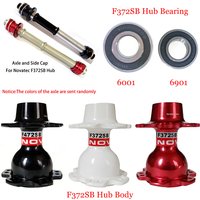 Novatec F372SB Sealed Bearing NBK 6001(28*12*8) 6901(24*12*6) 24Hole Black Red White Hub Body QRX130mm Axle Black Red Side Cap