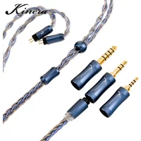 Kinera Ace 2.0 3in1 2.5+3.5+4.4mm HIFI Modular Upgrade Earphone Cable Balanced Detachable Plug 0.78 2pin / MMCX Connector