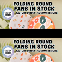 Mini Hand Fan Foldable Foldable Round Fan Custom Logo Souvenir Fan Portable For Outdoor Activities Event Cheering Gift Giving