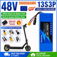 EU-Lagerbestand Polen 48V 100Ah 13S3P 18650 Li-Ionen-Akku mit eingebautem BMS XT60 DC für Elektrofahrrad Roller 54,6V 3-7 Tage Lieferzeit