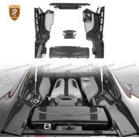 Dry Carbon Fiber Auto Front Engine Compartment Panel Cover Trim For Audi R8 2008 2009 2010 2011 2012 2013 2014 2015 OEM Style