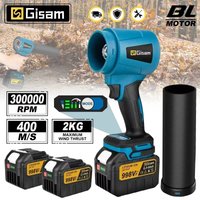 Gisam 400M/s Bezszczotkowy Elektryczny Dmuchawiec Jet Fan 300000RPM Ręczna Dmuchawka Turbo do Liści i Kurzu, Kompatybilna z Akumulatorami Makita 18V