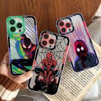 Spider Man Cover For Apple iPhone 17 AIR 16E 15 14 13 12 Mini Pro Max Plus Transparent Soft Phone Case