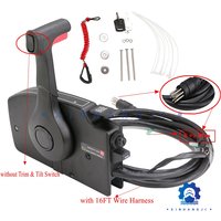 881170A3 Remote Control Box with 8 Pins for Mercury Quicksilver Outboard Engine with Emergency Lanyard Side Mount