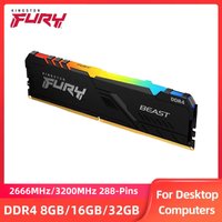 Kingston DDR4 2666 3200MHz 8GB 16GB 32GB RGB Desktop RAM Memory DIMM 288pin 1.2V Desktop Internal Memoria Ram ddr4 for Gaming