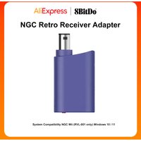 8BitDo NGC Retro Receiver Adapter For Nintendo GameCube Windows 10, 11, Compatible with Xbox One Series Wii U Game Controller