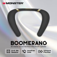 Głośnik Bluetooth Monster Boomerang do noszenia na szyi, dźwięk stereo 3D, głośnik na szyję, wodoodporny IPX7, bezprzewodowy głośnik do noszenia.