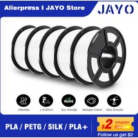 JAYO PLA/PLA META/PETG/SEIDE/PLA+/Holz/ABS/Marmor 3D-Druckerfilament 1,75 mm 5 kg 3D-Druckmaterialien für 3D-Drucker und 3D-Stift