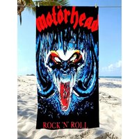 M-Motorhead Rock N Roll Warpig Blue Demon Album Cover Beach Towel Microfiber Quick Dry Sand Free Gym Sports Towel For Swimming