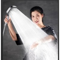 New 13CM Large Panel 3 Modes Shower Head High Pressure Water Massage Shower Head With Filter Element Bathroom Accessories