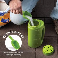 2L Hand Held Salt Spreader Portable Adjustable Hole Size For Seed Fertilizer Salt Gardening Tool Watering Can Seeding Tool