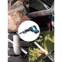 Variable Speed Reciprocating Saw Handheld Wood Metal Pipe Cutting Electric Saw Chainsaw Tool for 18V Makita Battery (No Battery)
