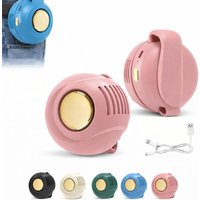 Portable Silent Mini Bladeless Electric Fan Small fan Clip on Shirt Waist Rechargeable Fan Adjustable 3-Speed For Outdoor Travel