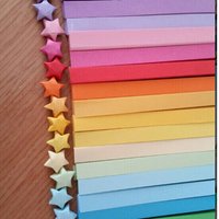 10colors Colorful Papers Lucky Star DIY Handmade Origami Paper Strips Decor Folding Paper for Arts Crafting Supplies