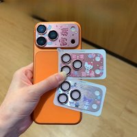 Sanrio Cute Cartoon Hello Kitty Camera Lens Glass Film For IPhone 17 Pro Max 16 15 14 Anti-scratch Alloy Lens Ring Protector Cap