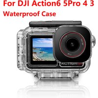 Waterproof Case For DJI OSMO Action 6 Underwater 60M Diving Housing Cover With Dive Filter For DJI Action 6 Camera Accessories