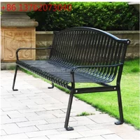 Garden curved wooden garden outdoor rustic seating bench metal feet outdoor picnic table outdoor patio bench