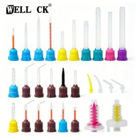50Pcs/Bag WellCk Dental Mixing Tips Impression Materials Lab Denture Laboratory Tubes Disposable Silicone Rubber Mixing Tips