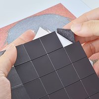 100Pieces Thick Black Multifunction Soft Magnet Foil With Self Adhesive Rubber Magnets For Refrigerator Decoration, Best Quality