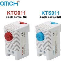 OMCH KTO011 KTS011 NC/NO DIN Rail Cabinet Temperature Controller 0-60℃ 250VAC 10A Bimetallic Thermostat Mechanical Temperature