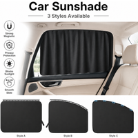 Car Sunshade Curtain Rear Side Window Magnetic Sun Block Heat Shield UPF50+ UV Protection Window Lift Compatible Privacy