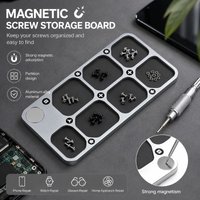 7-Grid Anti-lost Magnetic Parts Organizer Aluminum Alloy Tray for Phone Repair Screw and Component Storage
