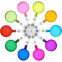 Colorful 10pcs Lot Clear Retractable ID Badge Holder Clip for Nurse Reel with Alligator Clips