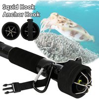 3/4M Telescopic Fishing Eging Squid Gaff Anchor Hook Carbon Stainless 6 Hooks Rui Squid Aconitic Octopus Jig Hooks For Saltwater