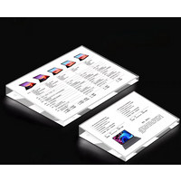 A4 210x297mm Slant Acrylic Sign Holder Display Stand Photo Picture Ad Frame Mobile Cellphone Price Label Paper Holder Stand
