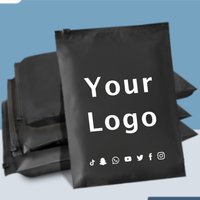 Customized frosted storage zipper bag clothing T-shirt shirt commercial small business packaging product bag print logo 50 pcs