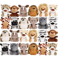 6-36 Small Safari Stuffed Animals Bulk Jungle Animal 12cm Mini Plush Toys for Party Favors Baby Shower Gift Bags Birthday Gifts