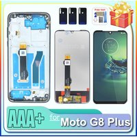 New LCD for Motorola Moto G8 Plus LCD Display Touch Screen Digitizer Assembly Replacement for Moto G8 Plus XT2019 LCD with Frame