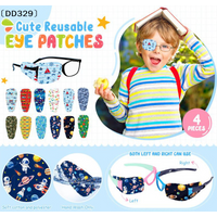 〔DD329〕4/8Pcs Amblyopia Eye Patch Cartoon Single Eyeshade Washable Kids Strabismus Correction Astigmatism Training Eyeshade