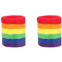 Colorful Rainbow Tennis Headband Polyester Elastic Athletic Sweat Bands Sweat Band Towel Gradient Yoga Wrist Wrap