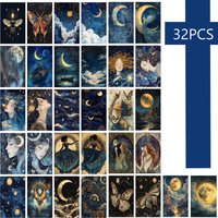 32pcs, art girl postcards, christian, wall stickers, mailing cards, greeting cards, diy postcards, souvenir postcards, decorativ