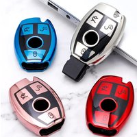 Soft TPU Car Remote Key Case Cover Fob for Mercedes Benz A B G R Class GLA GLK W176 W204 W251 W463 Accessories Key Chains