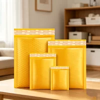 Kraft paper bubble bag, shockproof bubble envelope bag logistics clothing packaging bag wholesale foam express packaging bag