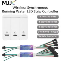 DC 5-24V Horse Racing LED Strip Controller 3 Keys Panel Sync Control WS2811 1903 IC SMD2835 Single Color COB Running Water Light
