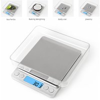 500G/0.01G 3KG/0.1G Digital Scale Electronic Scale Precision Weight Scale Kitchen Diamond Jewelry Weighing Scale With 2 Trays