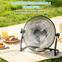 14 Inch Brushless Motor Floor Fan Strong Wind Electric Fan Portable Rechargeable with 15600mAh Battery for Outdoor Camping
