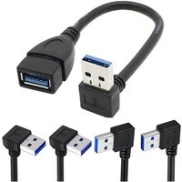 USB 3.0 Male to Female USB 3.0 Right /Left /Up /Down Angle 90 Degree Extension Cable Adapter USB Cable Extension Cord For Laptop