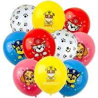 10pcs12 inch Latex Balloon Paw Patrol Solid Color Children's Happy Birthday Party Decoration Baby Shower Globos Balloon Toy