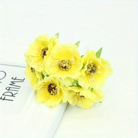 Artificial Flowers Silk Mini Bouquet Outdoor Garden Wedding Wreath Home Room Vase Table Decora Scrapbook Bridal DIY Gifts Props
